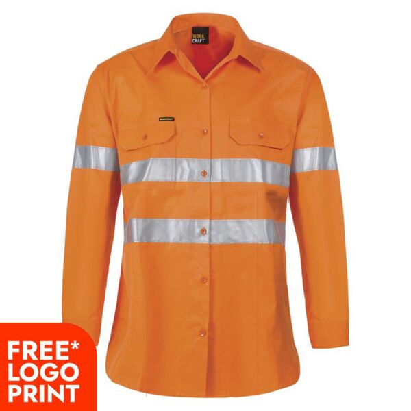 Womens Light Weight Hi Vis Shirt with CSR Tape Thumbnail